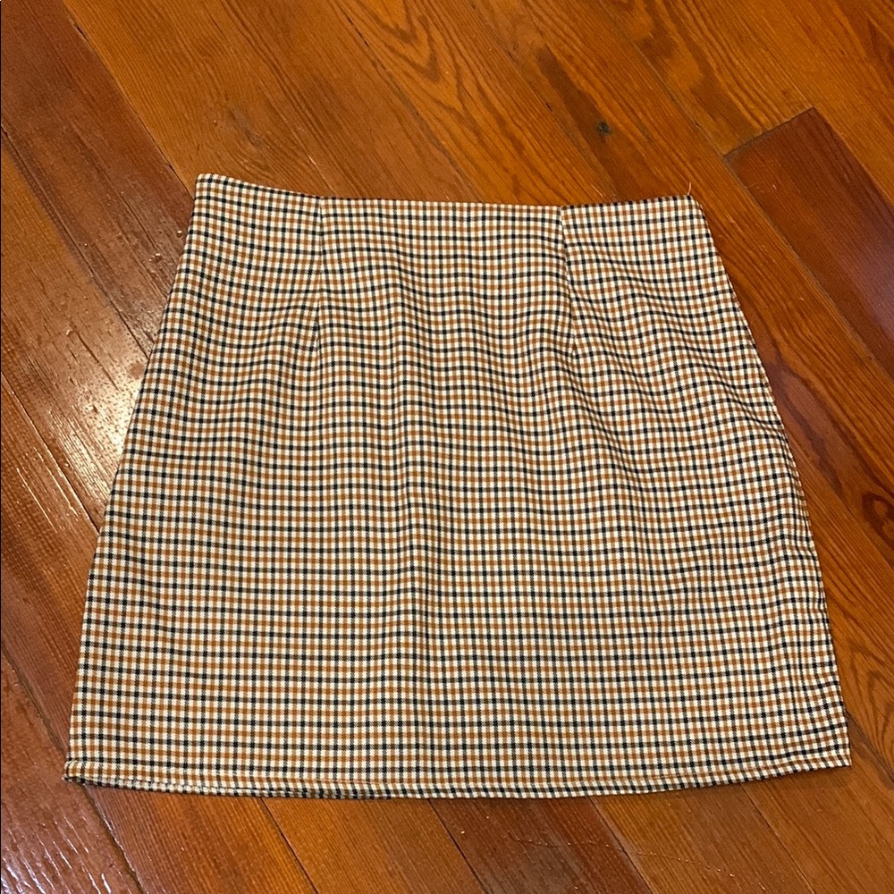 Cream A-Line Mini Skirt for Work